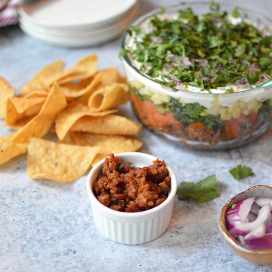 Chorizo 7 Layer Dip