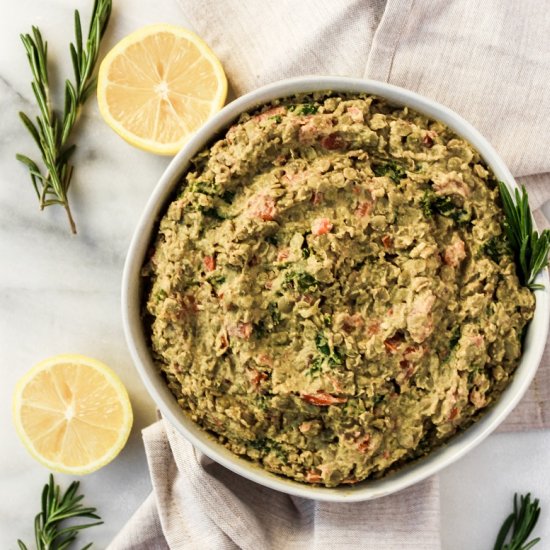 Lemon Tahini Lentil Hummus