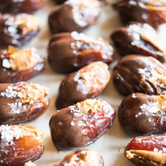 Dark Chocolate Almond Butter Dates