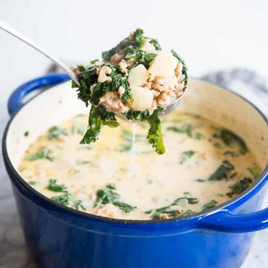 Creamy Kaley & Sausage Soup