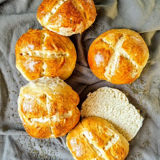 Garlic Thyme Brioche Buns