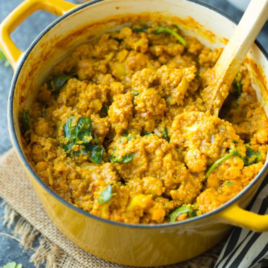 Golden Cauliflower Quinoa Curry