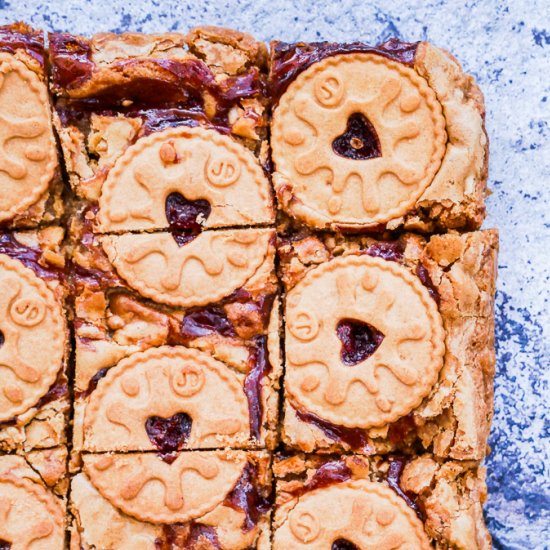 Jammy Dodger Blondies