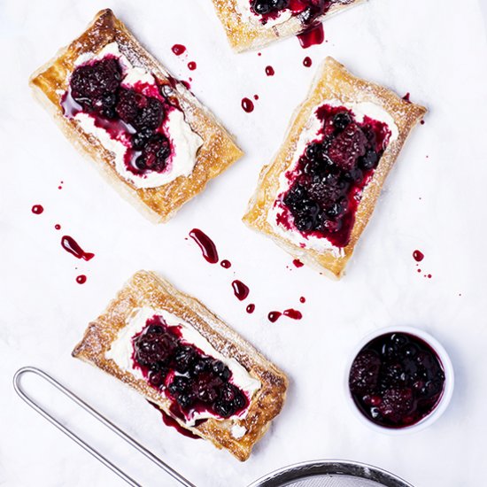 Mixed Berry Puff Pastry Tart