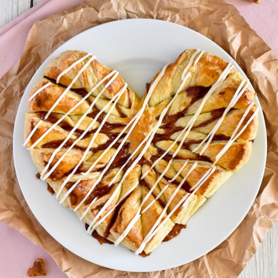 Easy Puff Pastry Heart