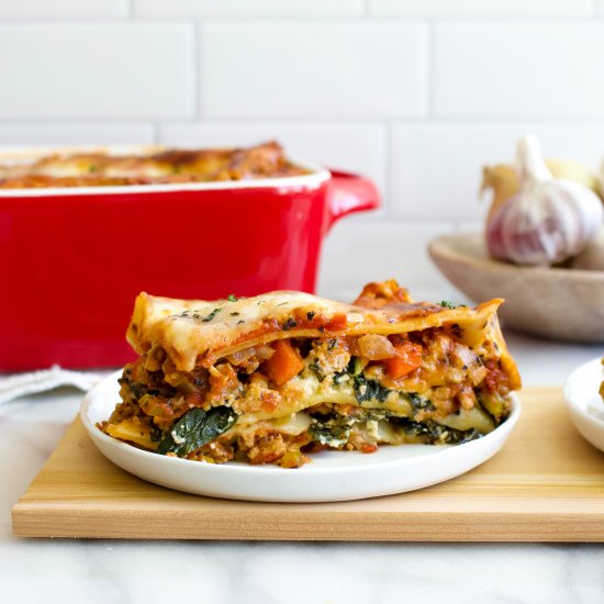 Ground Turkey and Vegetable Lasagna