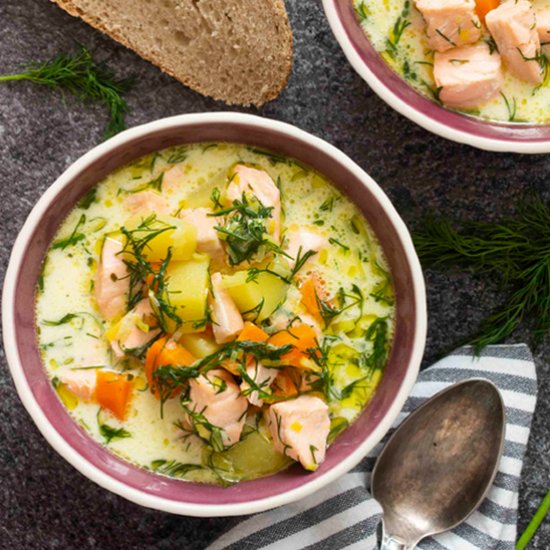 Finnish Salmon Soup (Lohikeitto)