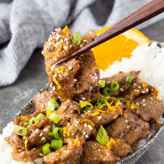 Skillet Sesame Orange Beef