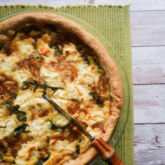 Goat Cheese & Arugula Quiche