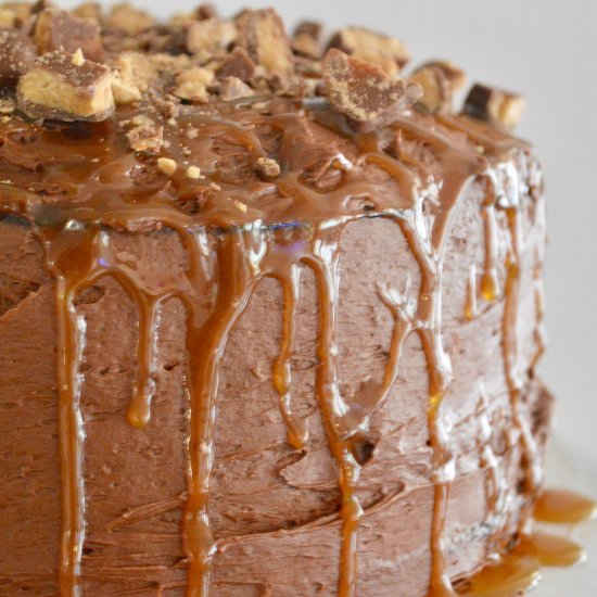 Chocolate Toffee Caramel Cake