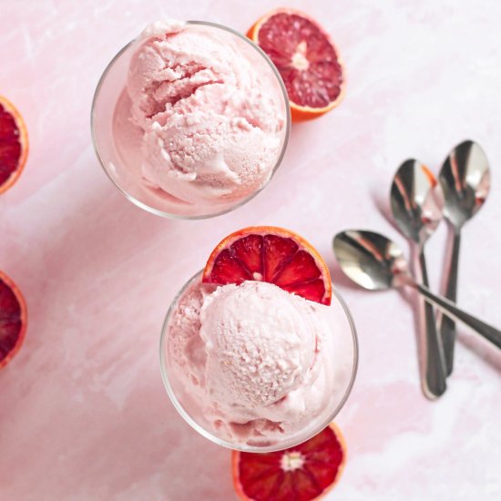 5 ingredient Blood Orange Ice Cream