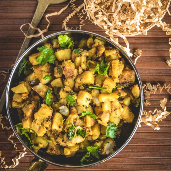 South Indian Spicy Potato Fry Curry