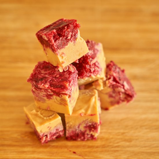 Peanut Butter and Jelly Keto Fudge