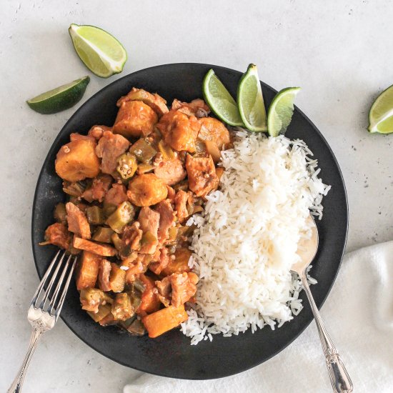 Cuban Quimbombo Okra Stew