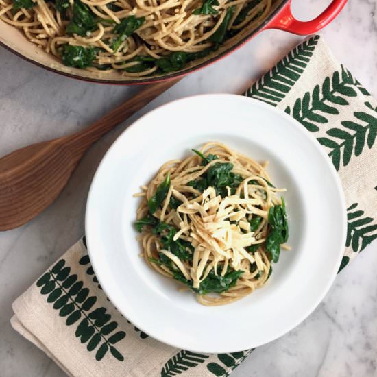 Carbonara with Spinach