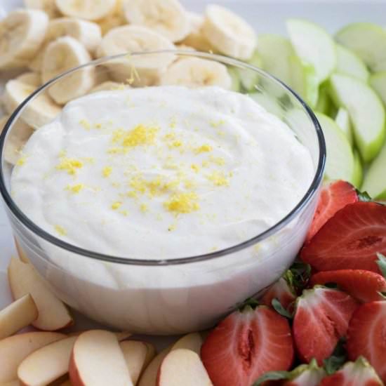 Lemon Cream Cheese Fruit Dip