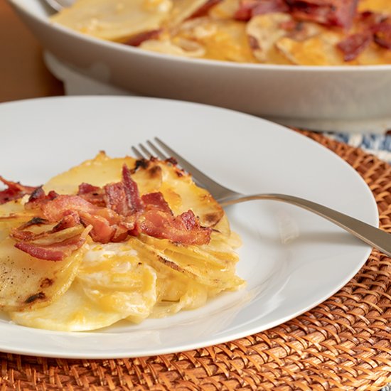 2-Cheese Potatoes Au Gratin & Bacon