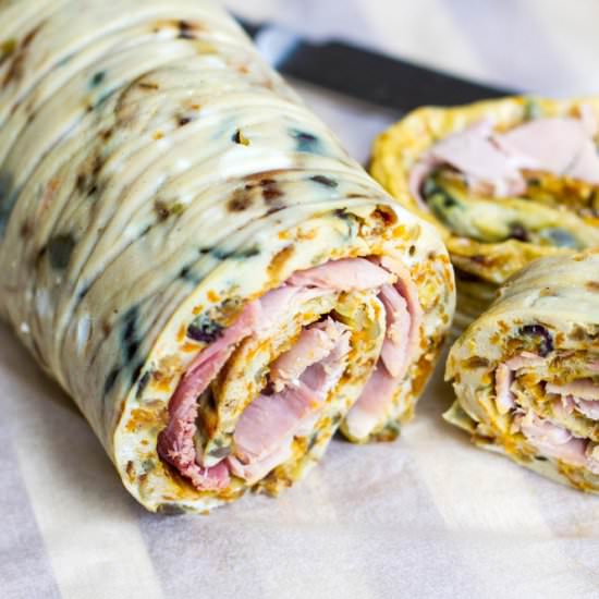 Ham & Carrot Omelette Roll