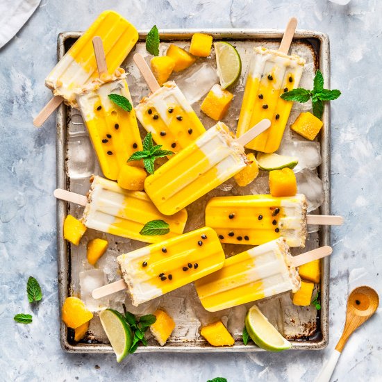 Mango, Passionfruit Popsicle