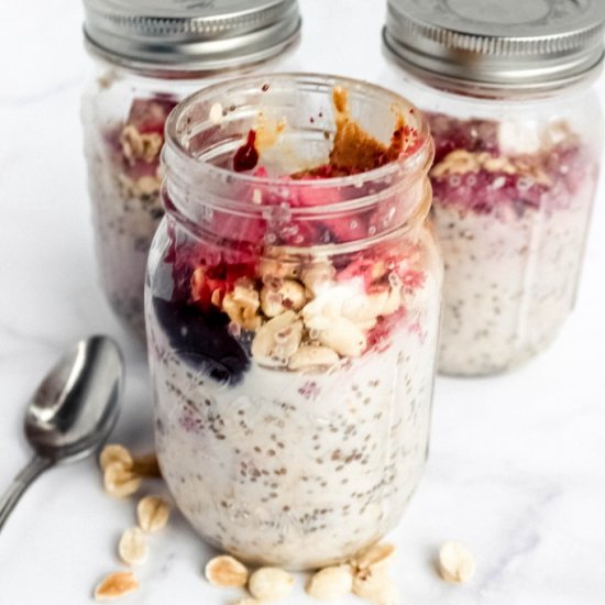 PB&J Overnight Oats