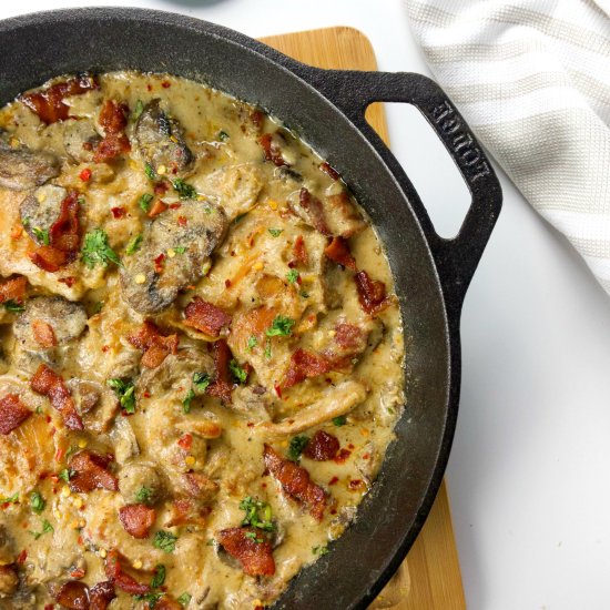 KETO BACON MUSHROOM CHICKEN