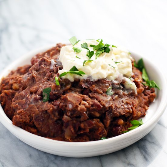 Refried Beans in a Crockpot