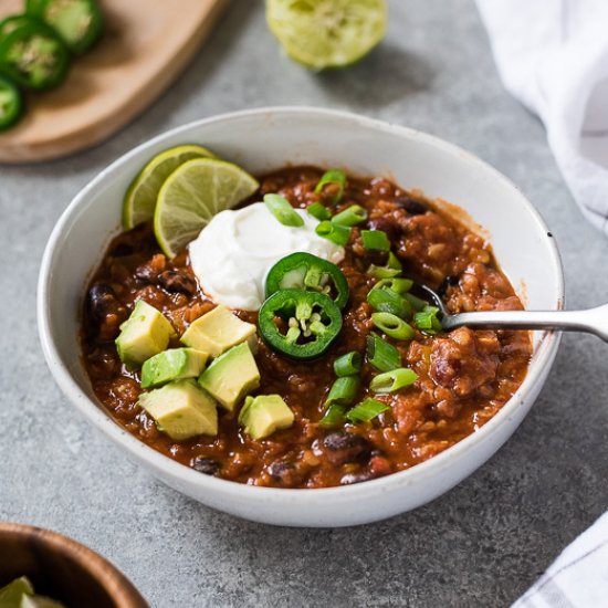 IP Vegetarian Taco Lentil Chili