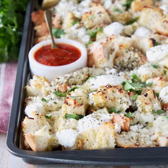 Cheesy Garlic Bread Nachos