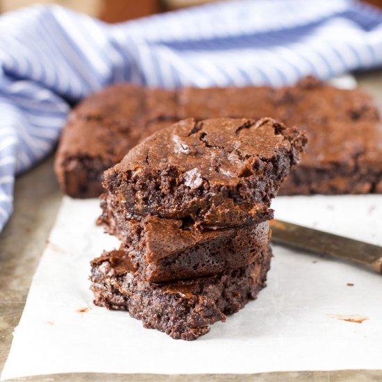 Vegan One Bowl Fudge Brownies