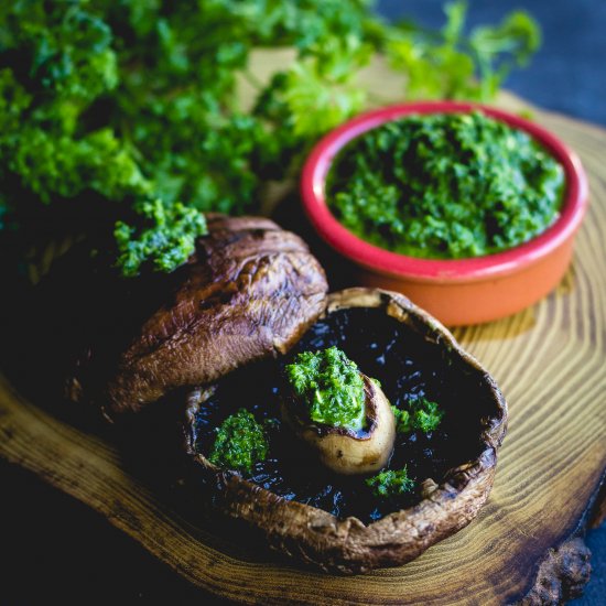 Grilled Portobello & Jalapeno pesto