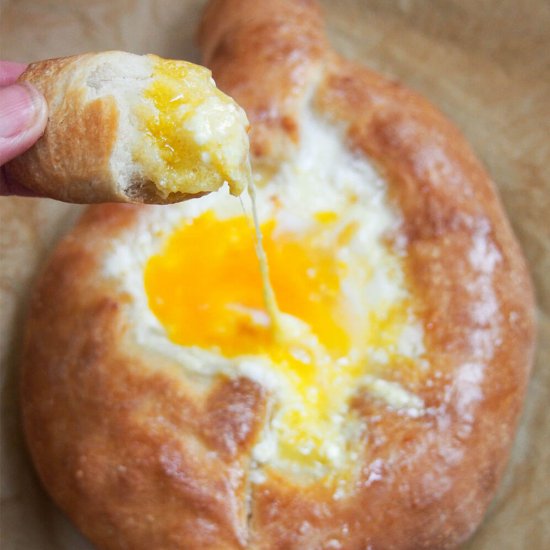 Khachapuri Georgian cheese bread