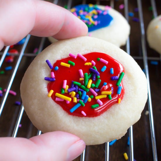 Iced Thumbprint Cookies