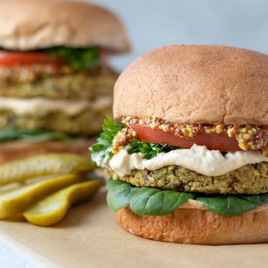 Tabbouleh-Inspired Bean Burgers