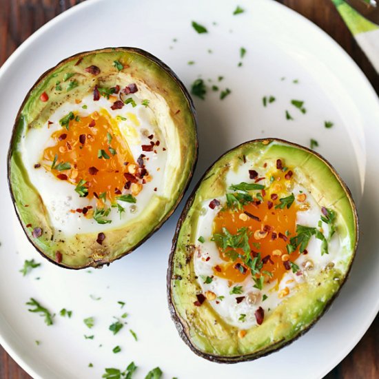 baked avocado egg