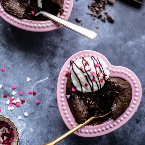 Gooey Dark Chocolate Cakes for Two