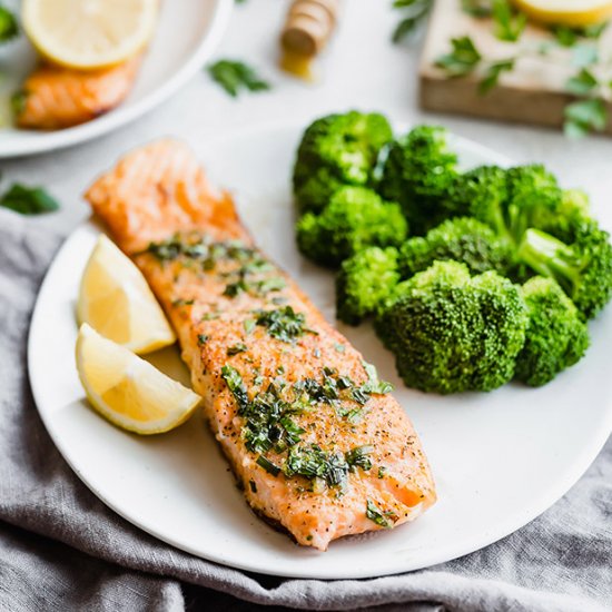 Lemon Honey Glazed Salmon