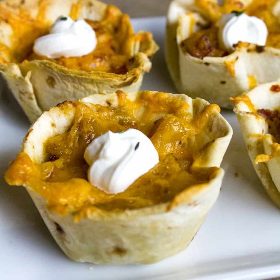 Bacon Potato Stuffed Tortilla Cups