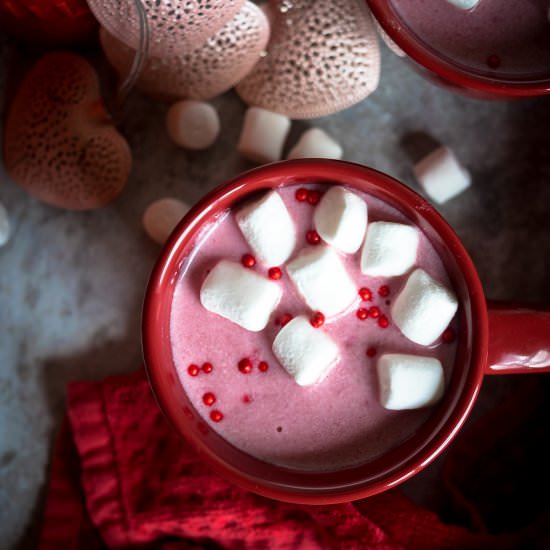 Raspberry Rose Hot Chocolate