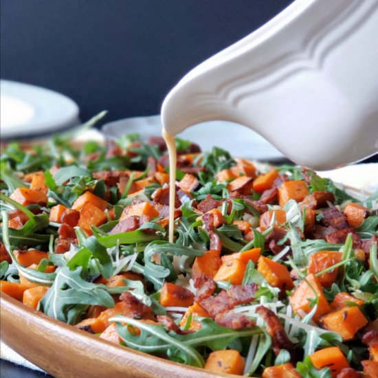 Roasted Sweet Potato Arugula Salad