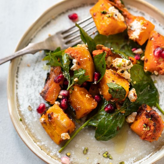 roasted butternut squash salad