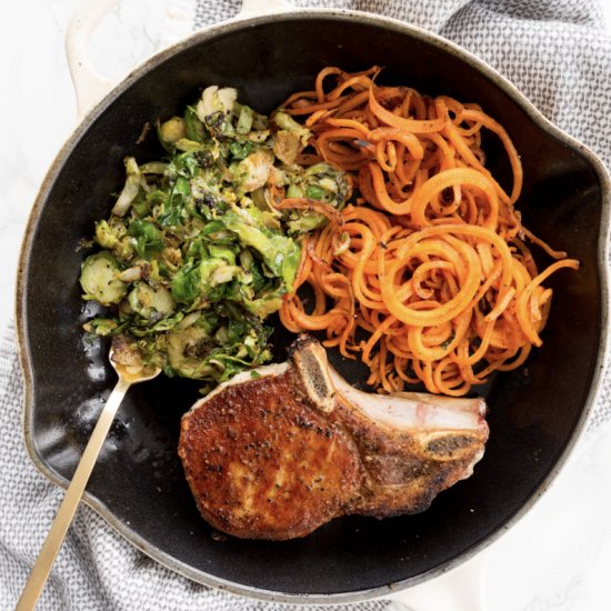 Crispy Pork Chop with sweet potato