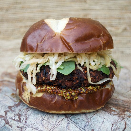 Garbanzo Beet Veggie Burger