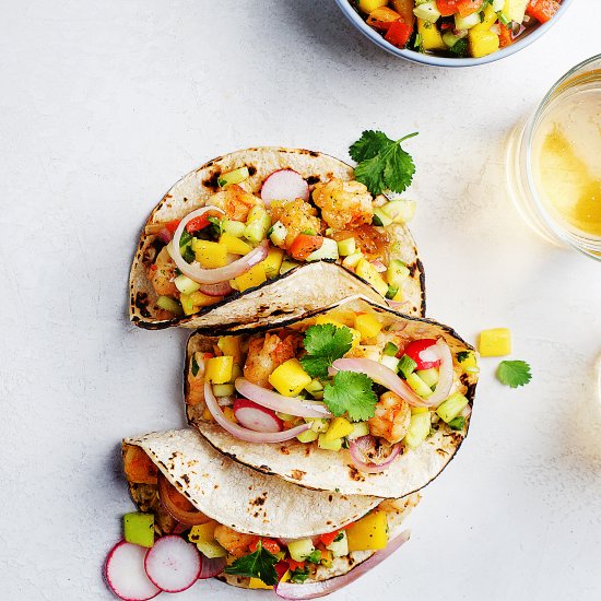 Shrimp Tacos with Mango Salsa