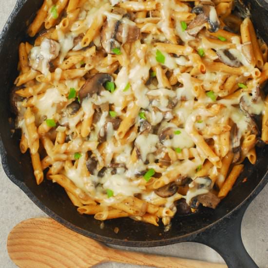 Mushroom Swiss Pasta Bake