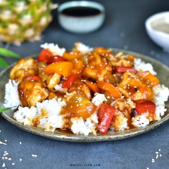 Sweet and sour chicken pineapple