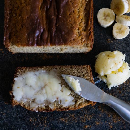 Moist Banana Bread & Honey Butter