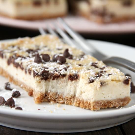 Cannoli Cheesecake Bars