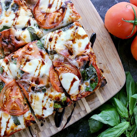 Prosciutto Basil Focaccia Pizza