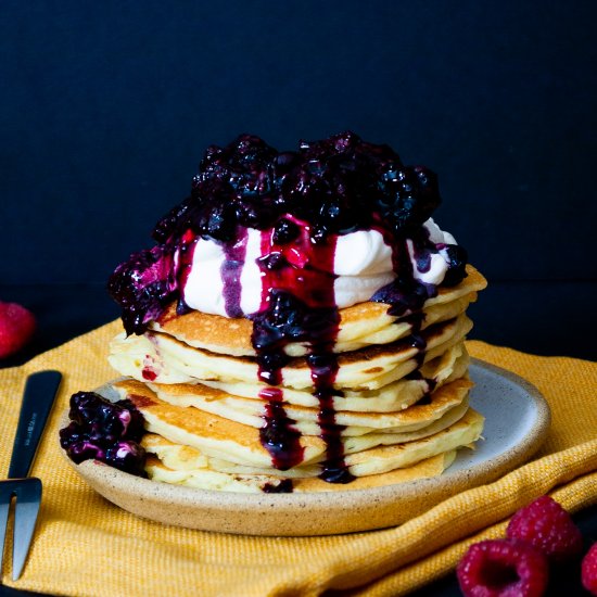 Mix Berry & Chamomile Mochi Pancake