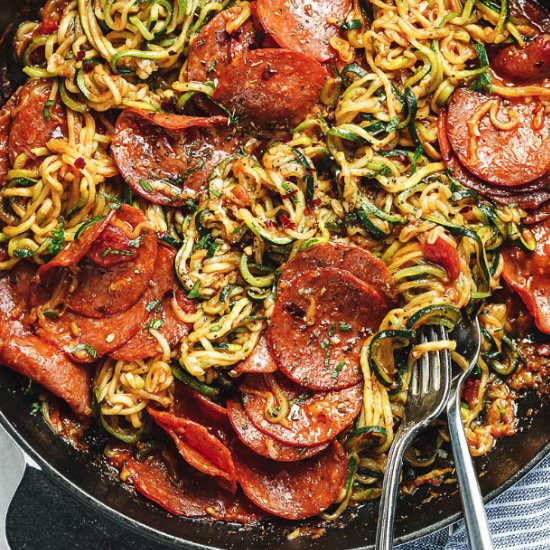 Pizza Zucchini Noodles